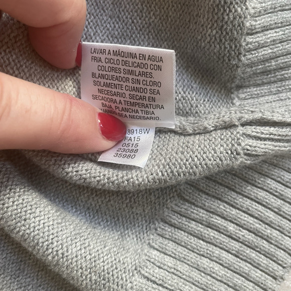 Charter Club Sweater Women 1X Gray Penguins Graphic Crew Neck Knit Pullover Top - Picture 13 of 13